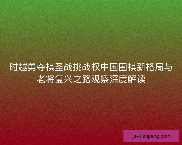 时越勇夺棋圣战挑战权中国围棋新格局与老将复兴之路观察深度解读